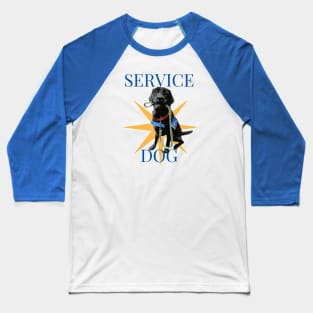 Service Dog Black Labrador Retriever Baseball T-Shirt